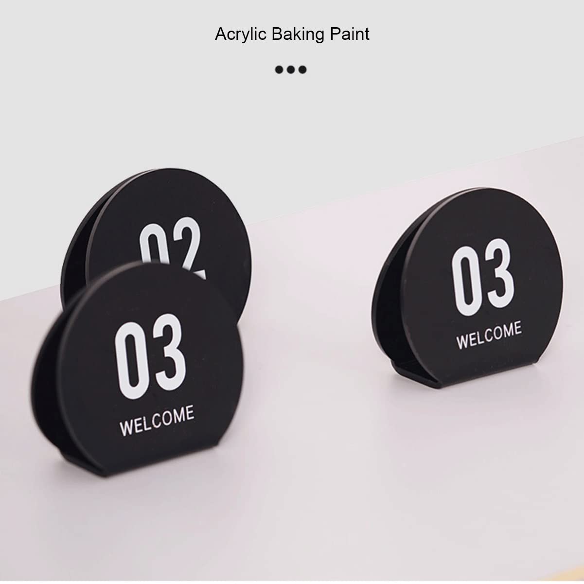 Números De Mesa De Acrílico, Carteles De Mesa De Impresión De Doble Cara, Juego De 10 Carteles De Escritorio De Panel Negro Con Pies, Ideal For Recepciones Rústicas, Banquetes, Cafeterías, Restaurante