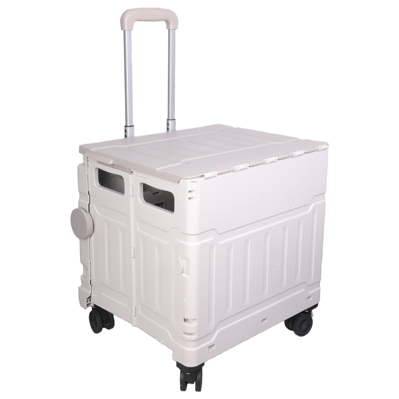 Nucelit Ergonomic Handle Small Household Cart Space Saving Hand Pushing Shopping Cart with Practical Camping Trolley Portable