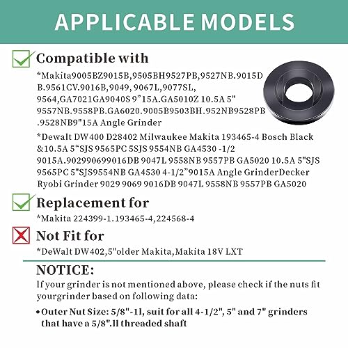 Fyjbnh 9PCS Angle Grinder Nut Kit