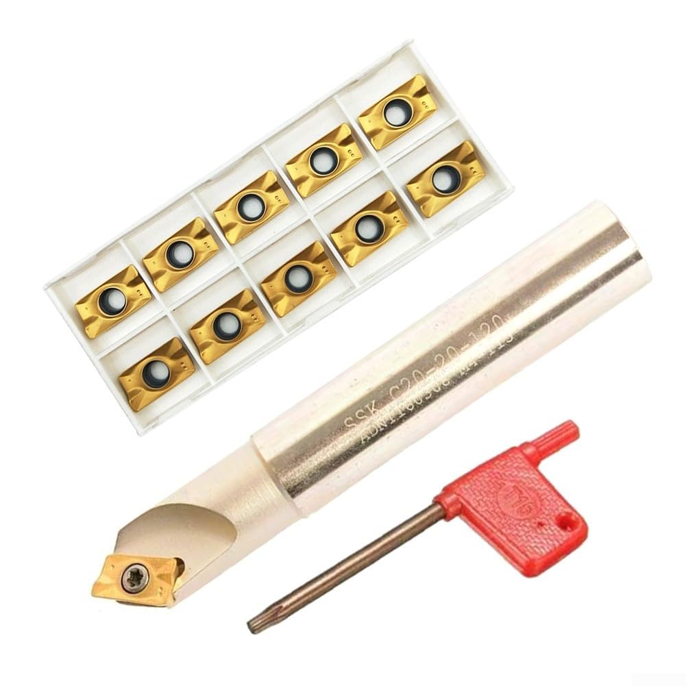 Fraise à chanfreiner efficace C2020120L 20 mm avec 10 inserts pour la coupe du métal