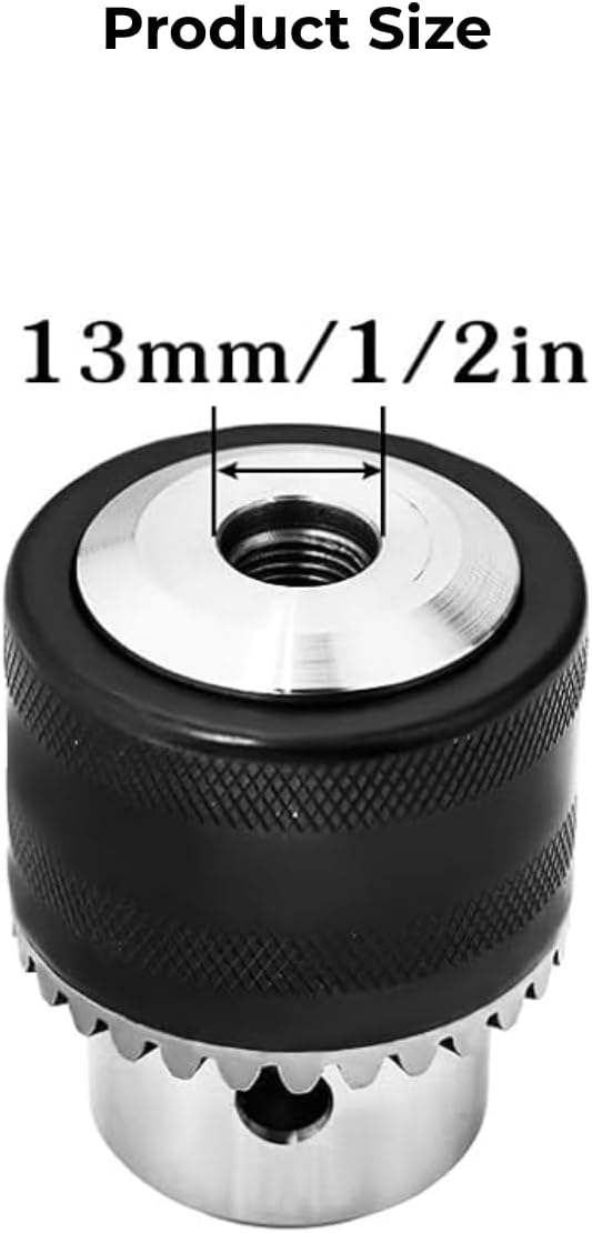 3-16mm Drill Chuck Adapter 1/2-20UNF, Capacity Drill Chuck with SDS-Plus Shank 1/4" Hex Shank 1/2" Socket Square Hex Handle Adapter for Impact Driver/Electric Drill/Hammer Drill