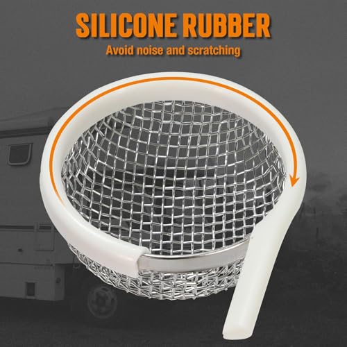 Image of TONDA RV Furnace Vent Screen, Bug Screens Heater Vent Cover for Camper with Installation Tool and Silicone Rubber, 2.8 x 1.3 Inch, 4 Pack