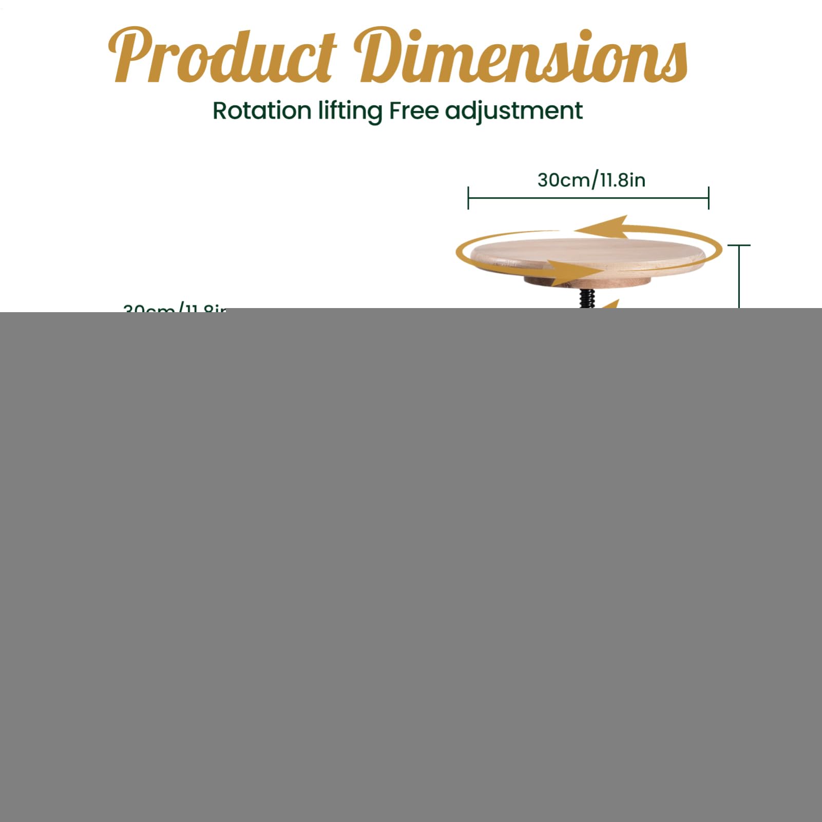 Sgabello regolabile in altezza, in legno, diametro 30 cm, altezza 48-65 cm, girevole a 360 gradi, ideale per artisti, cucina, ufficio, studio, sgabello da disegno, sgabello artistico, sgabello da bar