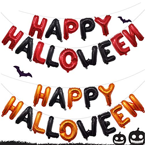 Requisiten Kit für Halloween Party Favors,Happy Halloween-Folienballon,Bunting Banner Fröhliches Halloween,Dekor aufblasbare