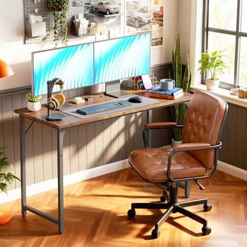 Image of BestOffice Computer Desk,Home Office Desk, Modern Simple Style for Home Office Study Writing (Vintage, 47 Inch)