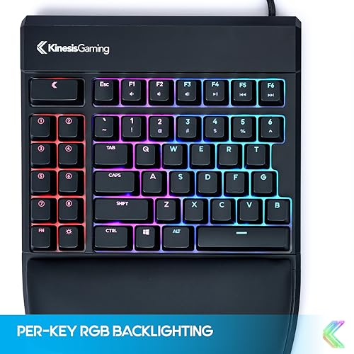 Image of KINESIS Freestyle Edge RGB Plus Split Mechanical Keyboard | Hotswap Linear Switches | RGB | Ergonomic | Detachable Palm Support | Fully Programmable | Mac Keycaps Included | Lift Kit Included