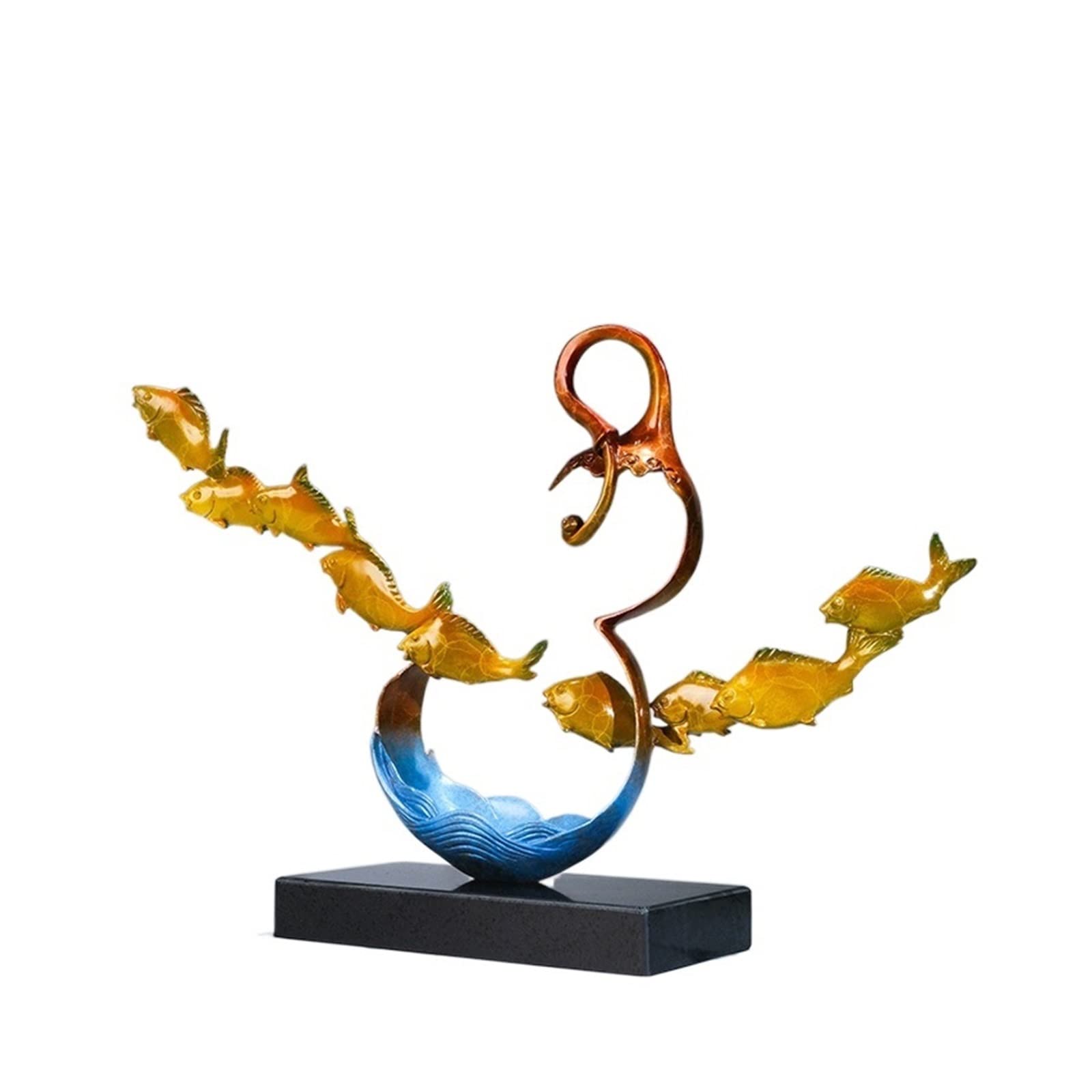 hongchenke34 Copper statue Rich and Prosperous Copper Ornaments Year After Living Room TV Cabinet Entryway Desktop Office Decorations