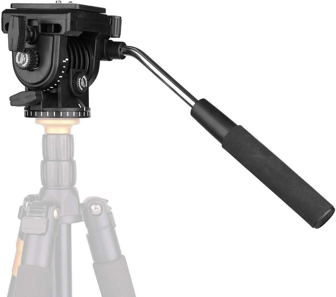 COOPIC CP-TH05 Video Camera Tripod Action Fluid Drag Pan Head fit for Canon Nikon Sony DSLR Camera Camcorder Shooting Filming