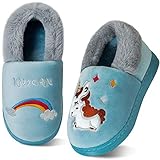 Sohle:Leichte rutschfeste Sohlen verhindern effektiv, dass sich Ihre Füße auf dem kalten Boden unwohl fühlen. Die flauschigen Kinderschuhe verwenden verstärkte PVC-Sohlen für maximalen Komfort und Halt,Die Sohle und der Vamp werden durch eine spezielle Technik genäht, die als Seitennaht bezeichnet wird, wodurch dieser Slipper fest und langlebig wird.