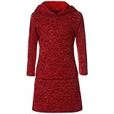 BEZLIT Mädchen Pullover Kleid Long Tunika Langarm Kapuze 21579 Rot Größe 140