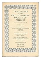 The Papers of the Bibliographical Society of America, Vol. 65, First Quarter, 1971 B002MRONN4 Book Cover
