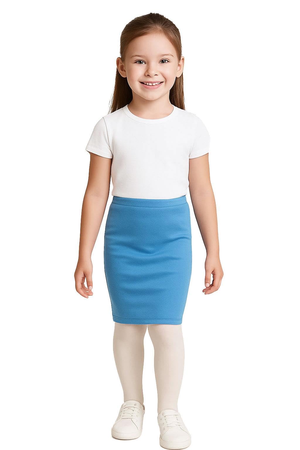 A2Z Kids Girls Pencil Skirt Soft Stretch School Casual Fashion Bottom