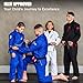 Elite Sports IBJJF Ultra Light BJJ Brazilian Jiu Jitsu Gi for Kids with Preshrunk Fabric and Free Belt (Blue,C000)