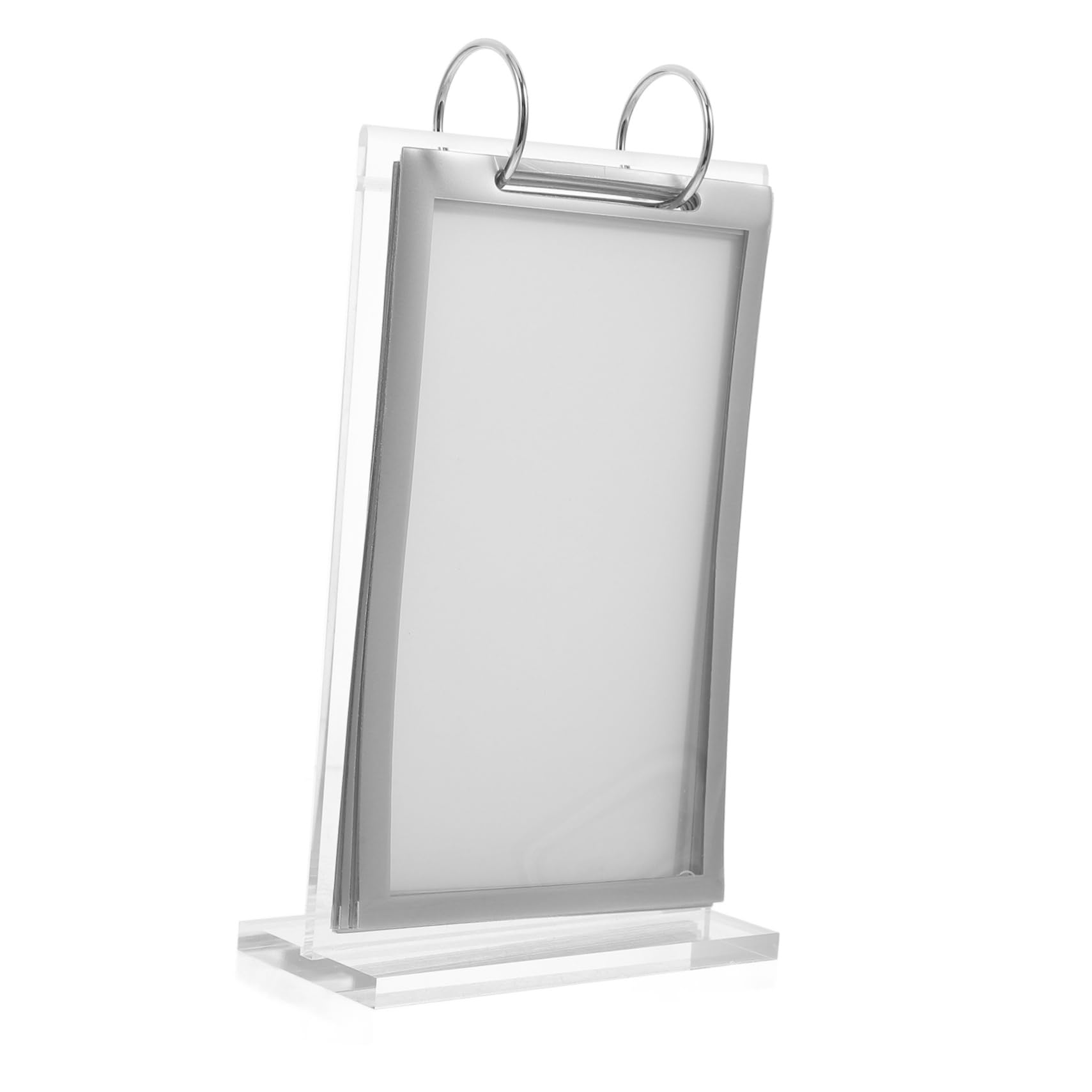 SHINEOFI 4piezas Soporte De Menú Transparente Vertical Con Base Estable Para Restaurantes Exhibidor De Mesas Para y Carteles