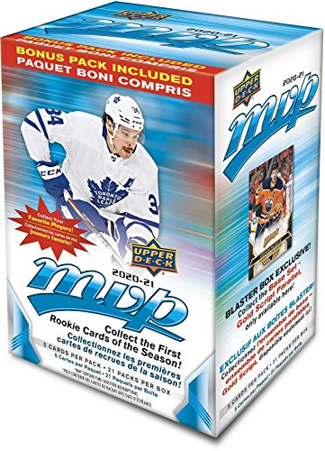 2020 2021 Upper Deck MVP NHL Hockey Series Unopened Blaster Box of 21 Packs with Chance for Rookies Plus #1 Draft Picks Cards and Blaster Exclusive Gold Scripts