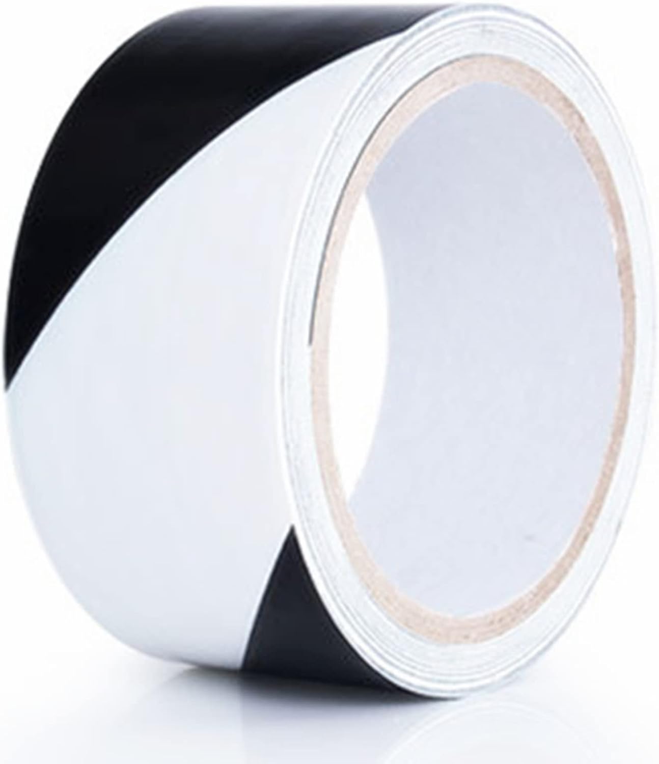 Hazard Warning Non-Adhesive Barrier Tape, Safety Tapes 40mm X 15m Floor Tape I Caution Tape I Ideal for Social Distancing Floor Tape and Floor,Black/White Tape