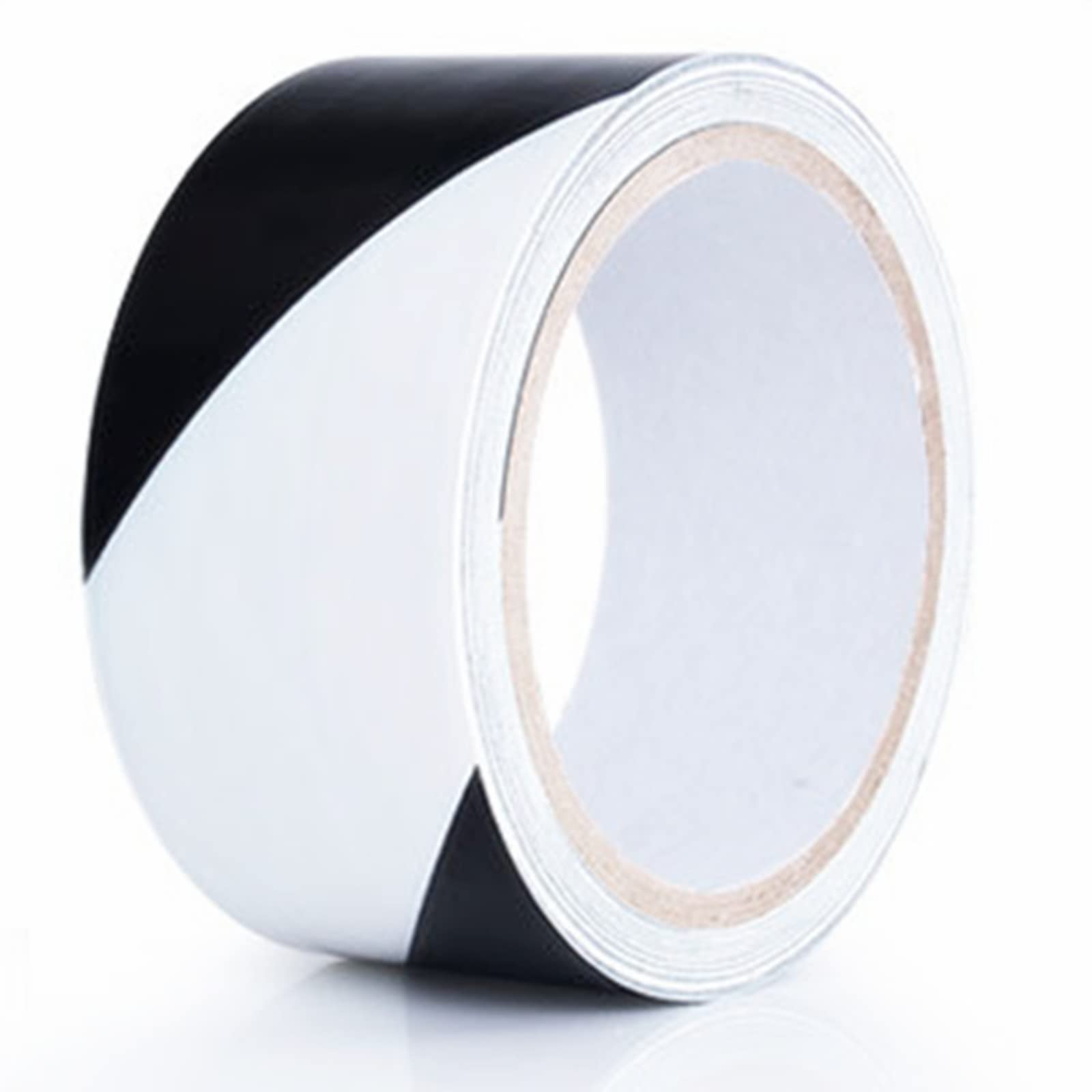 Cinta reflectante de alta visibilidad, Cinta reflectante de advertencia peligro, 10cm x 15m, adhesivo PVC multicolor, precaución marcado barrera(Black/White)