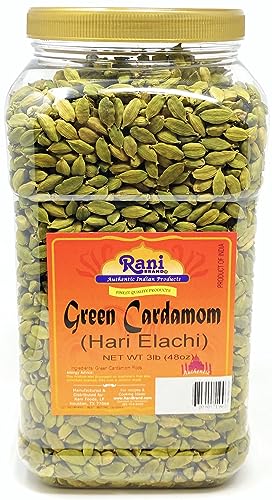Rani Green Cardamom Pods Spice (Hari Elachi) 7oz (200g) ~ All Natural | Vegan | Gluten Friendly | NON-GMO | Kosher | Product of India