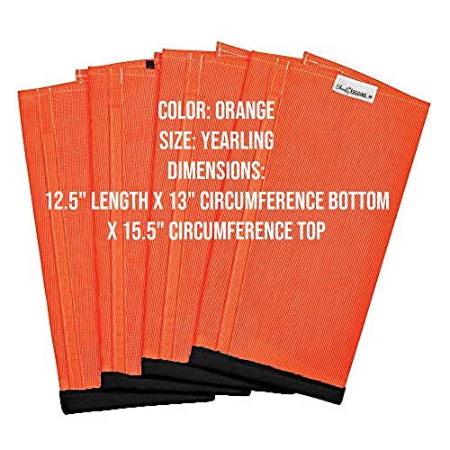 Shoofly Horse Leggins, Patented Loose Fitting Boots, Breathable Plastic Mesh (Orange/Yearling) #TOP1