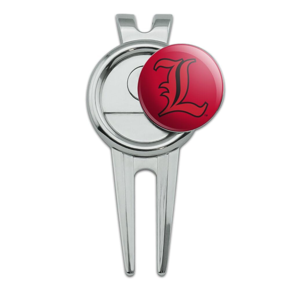 GRAPHICS & MORE University of Louisville Primary Logo Golf Divot Repair Tool and Ball Marker