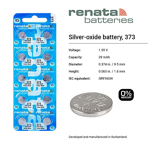 #373 Renata Watch Batteries 2Pcs #TOP1