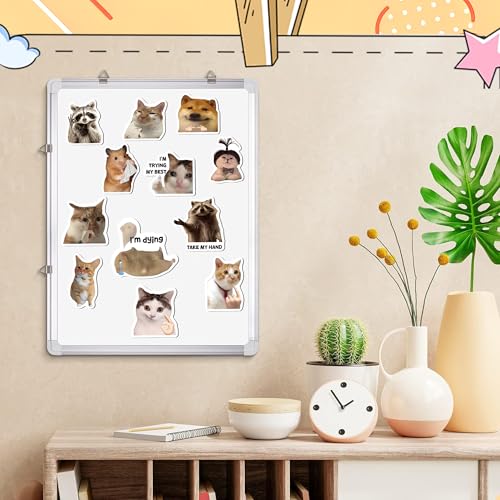 Set de 24 imanes divertidos para refrigerador con diseños de animales y frases miniatura 6