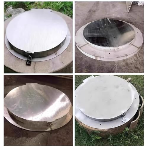 Tapas para tanques sépticos redondas de acero inoxidable con marco de desagüe 7
