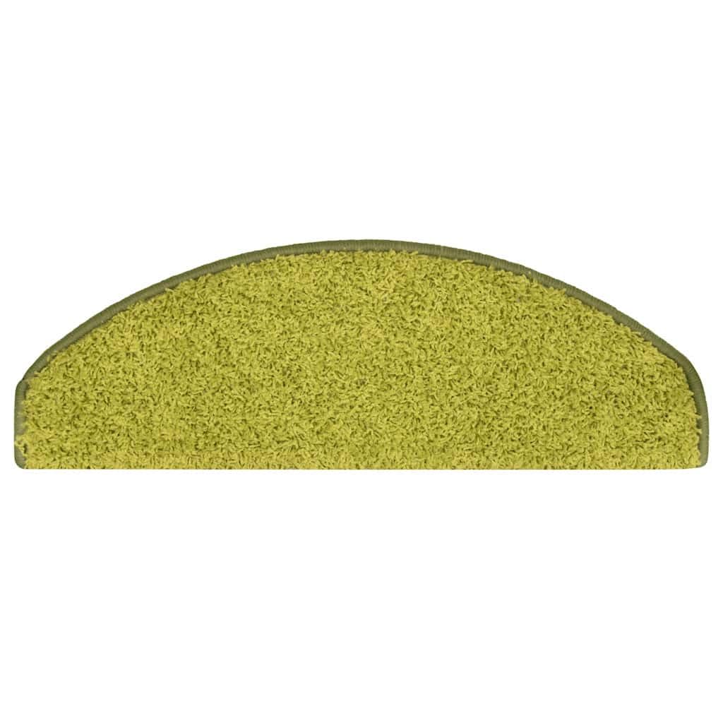 Schody dywaniki dywanowe, 15 sztuk, 65 x 21 x 4 cm, zielone