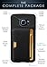 Smartish® Galaxy S6 Edge Wallet Case - Q Card Case for Samsung Galaxy S6 Edge - Ultra Slim Protective Kickstand Credit Card Carrying Case (CM4) - Black Onyx
