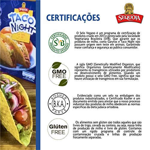 SEQUOIA, Tortilha De Milho Taco Mexicano - 05 Pacotes Com 10 Unidades