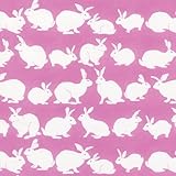 Entertaining with Caspari Continuous Gift Wrapping Paper, Rabbit Hutch, Pink, 5-Feet, 1-Roll