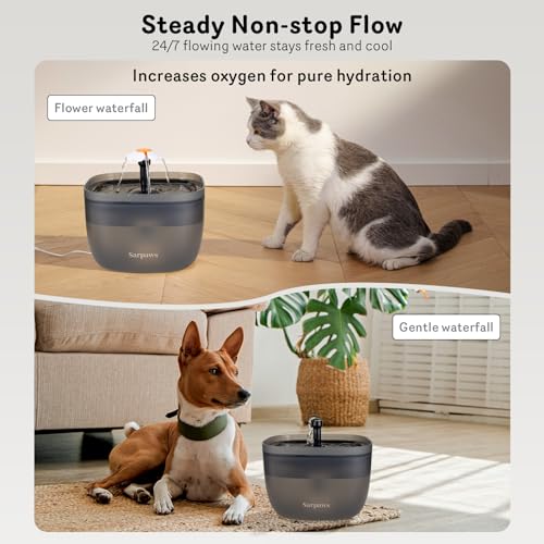 Automatic Cat Feeder and Water Dispenser FW1, Wire or Battery Cat Food Dispenser Timer Pet Feeder - Locking Lid, Desiccant Bag, Programmable Portion Control, 4 Daily Meals, 10s Voice Recorder by Sarpaws - Image 4