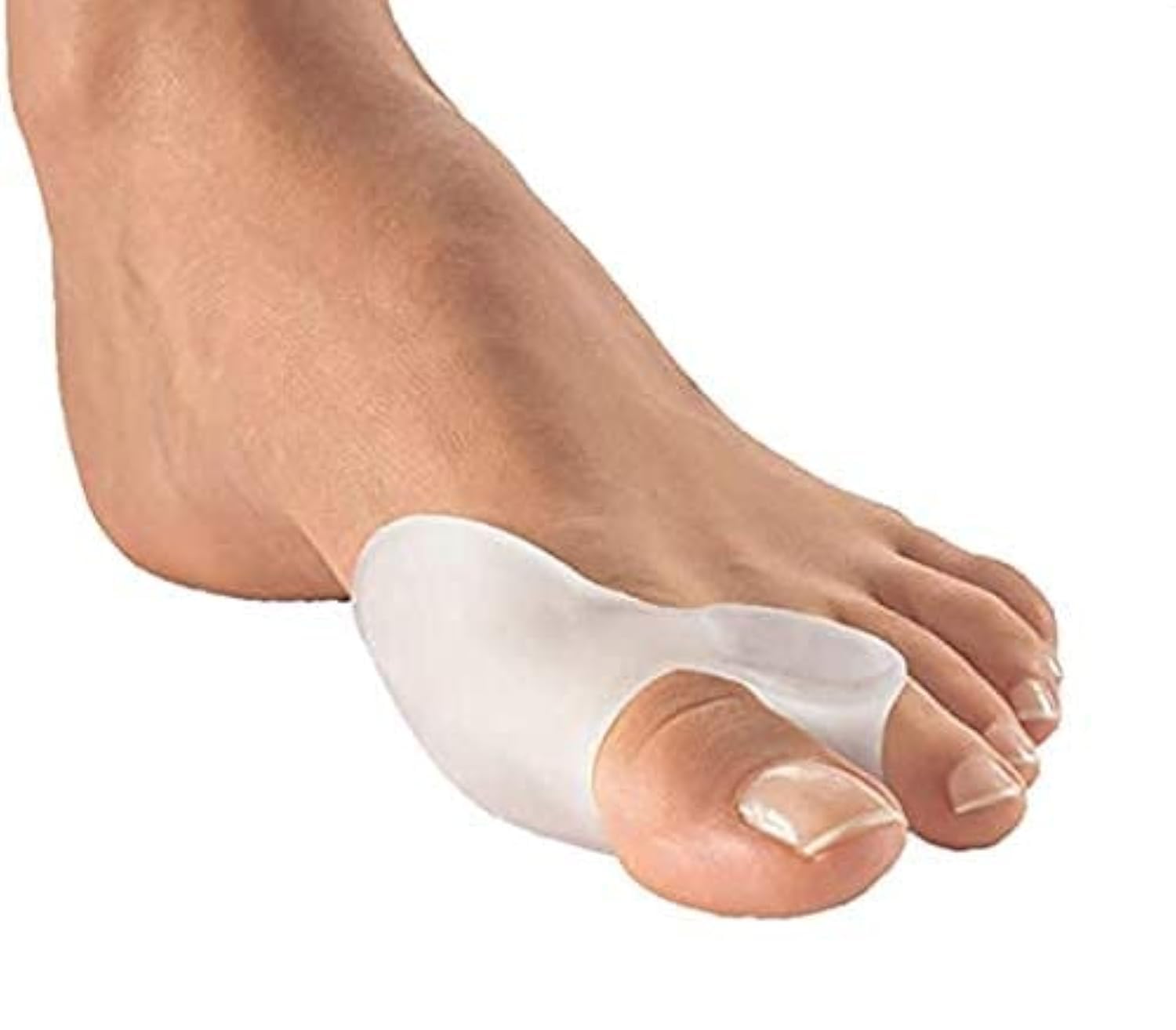 Alexvyan 1 Pair Toe Separator Universal Size Silicone Gel Orthopedic Foot Protector Hallux Valgus Guard Thumb and Finger for Women Men Boy Girl Finger Separator