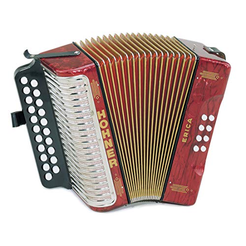 Hohner 1600/2 Erica Diatonic Accordion - Key of G/C - Red