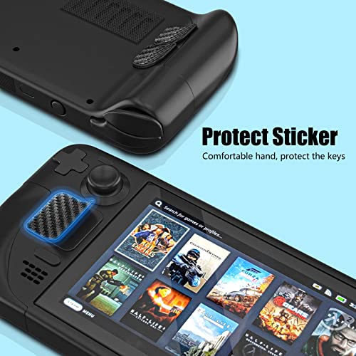 Image of Steam Deck Accessories, Steam Deck Touch Protector, Steam Deck Dust Plug, Steam Deck Silicone Thumb Grip Caps, Vent Dust Filter Cover with Trackpads Skins - 9 in 1