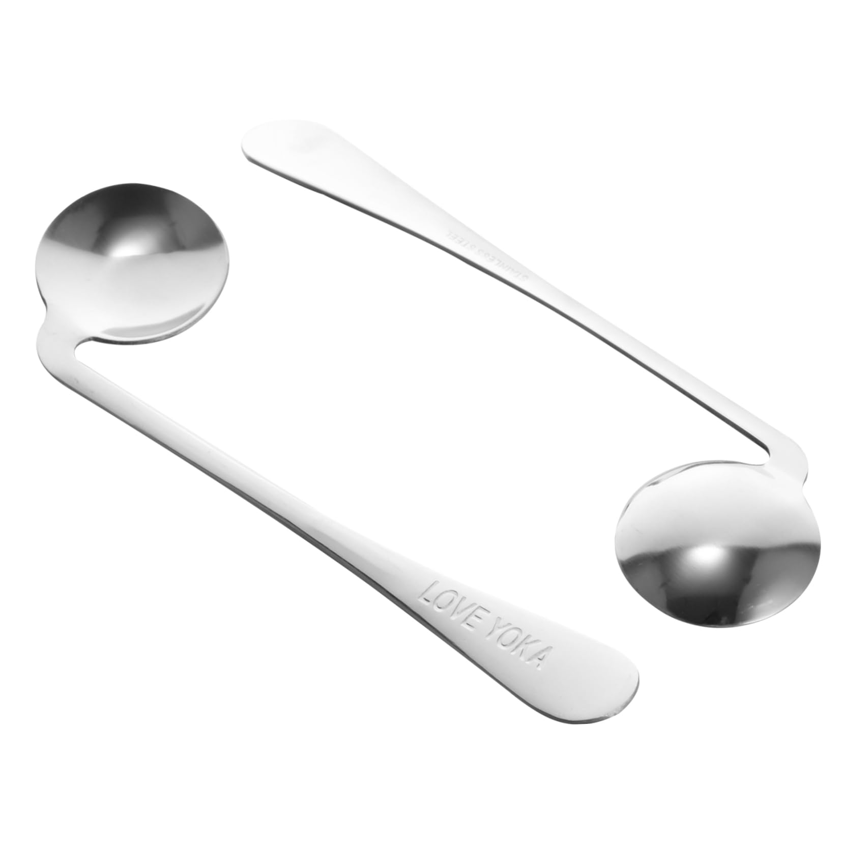 CIYODO 2pcs Silverware Spoons Adaptive Utensils for Toddlers Elders Curved Eating Spoon