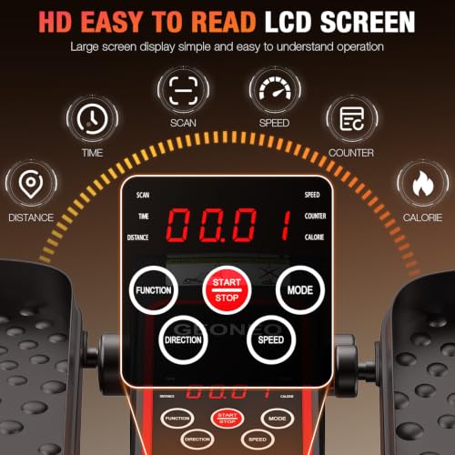 Image of Under Desk Elliptical Machine, Electric Elliptical Leg Exerciser for Senior | Quiet and Compact Electric Seated Pedal Exerciser for Home with Monitor, Remote Control and 12 Adjustable Speeds