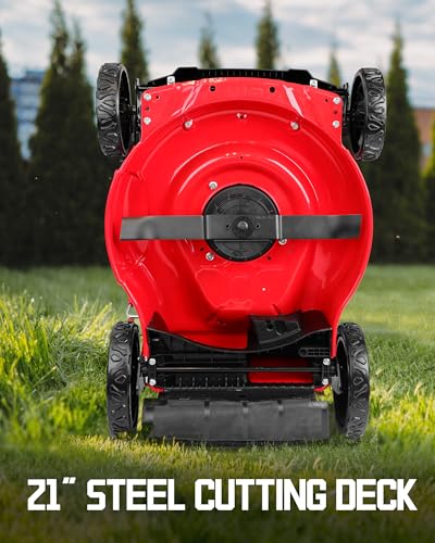 Image of PowerSmart 40V 21 inch Cordless Lawn Mower, Up to 1 /4 Acre, 2 x 40V 4.0Ah Batteries and a Charger Included, 6-Position Height Adjustment