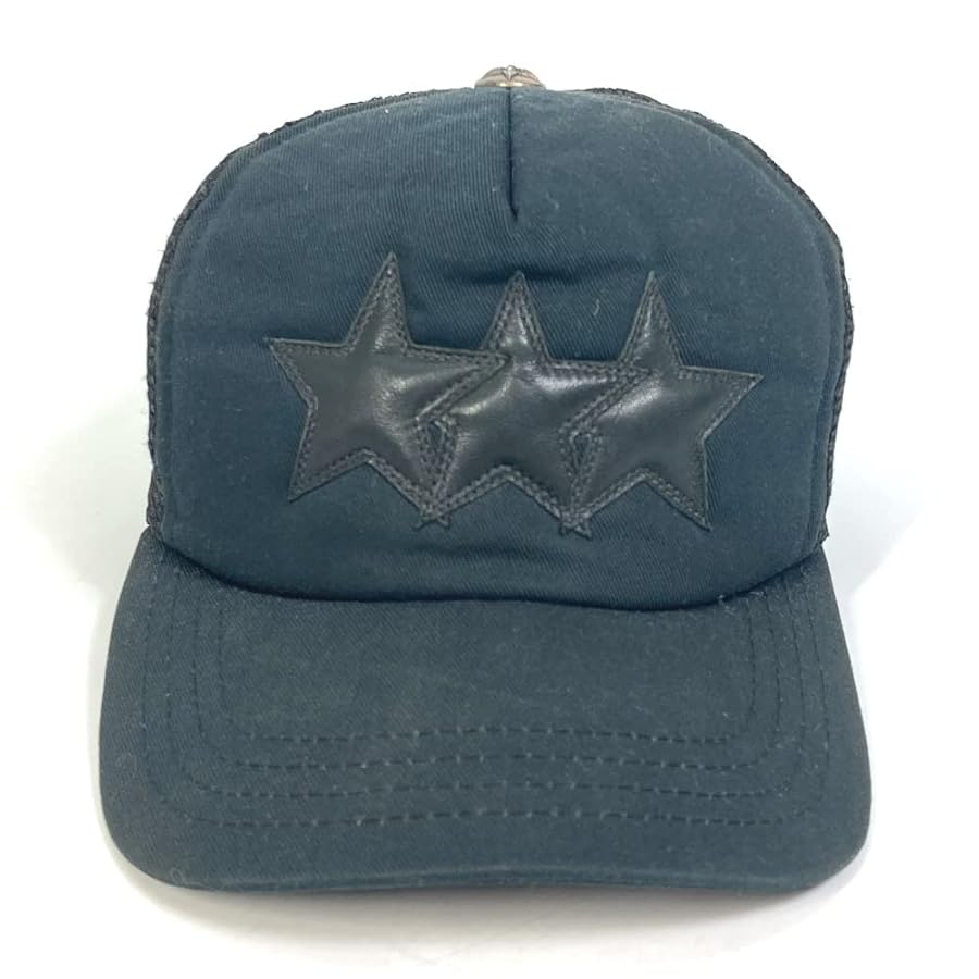 帽子 Chrome Hearts 3star Leather Patch Chrome Hearts Black Triple Leather Cross Patch Trucker Hat