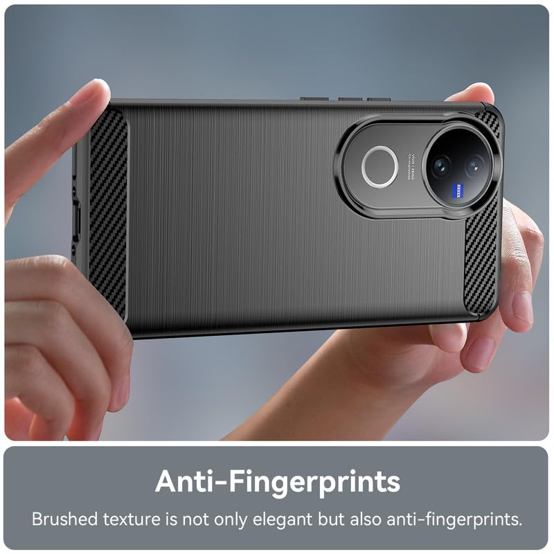 Image of Hybrid Carbon Fiber Back Case for Vivo V50 5G / V50e 5G (Black)