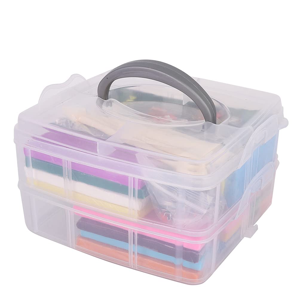 Weiches Polymer-Ton-Set, Modelliermasse für Kinder, ungiftiger farbiger Ton mit glatter Textur für DIY‑Bastelarbeiten und Skulpturen, pädagogisches Kreativspielzeug mit (50 Farben, 20 g Karton +