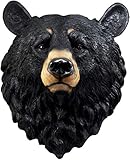 Ebros Gift Large Olympic Black Bear Head Wall Decor Plaque 16' Tall Taxidermy Art Decor Sculpture The Grandfather Bear Wall Bust Plaque