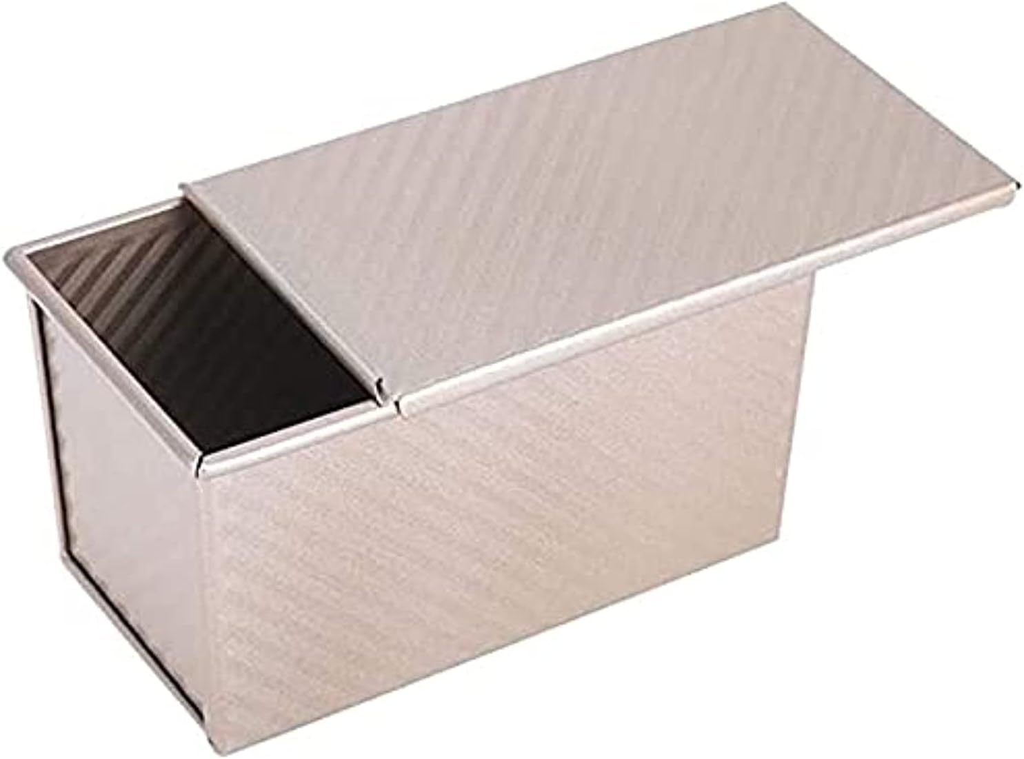 KASTWAVE One Pound Pullman Loaf Pan with Cover - Toxic Free NONSTICK - Organic Environmental Friendly Premium Coating – Durable Quality - 1 X Covered Pullman Loaf Pan - BAKEWARE