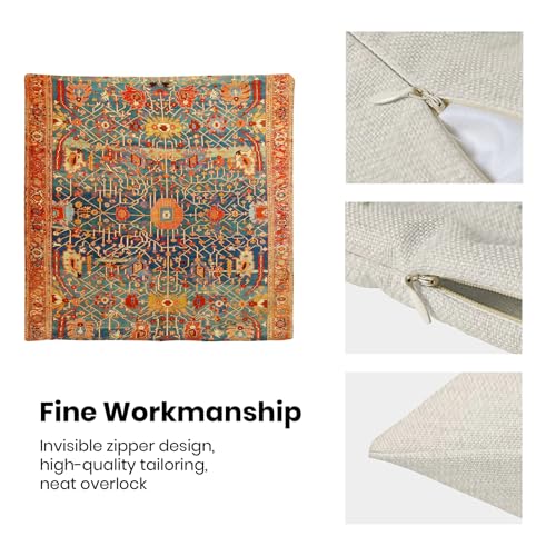 Gohdiwh Boho Pillow Covers 18X18 Set Of 2, Red Bohemian Ethnic Design Decorative Throw Pillow Covers Farmhouse Cushion Pillow Covers thumb #4