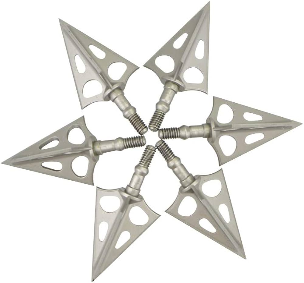 Amazon.co.jp: MILAEM 6個入 三つ刃 矢の前 ネジ式 鏃 狩猟矢先 矢じり