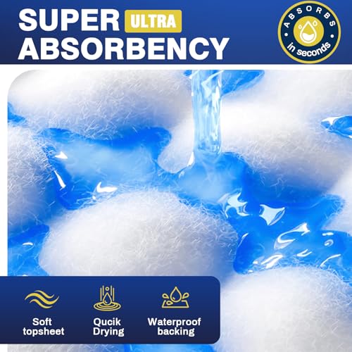 Image of MKISS Bed Pads Disposable 36 inch x 36 inch 100 Count, Extra Large Incontinence Underpads, Leak-Proof & Quick-Drying Disposable Pee Pads for Elderly, Adults, Kids, Puppy Training