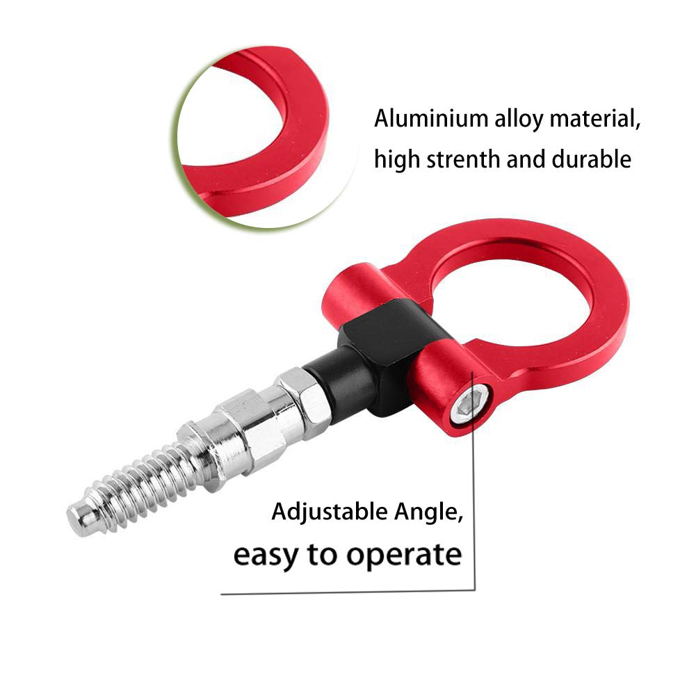 Gancio di traino in lega di alluminio per auto, rimorchio per serie E - Adatto per modelli E82 E88 E90 E91 E92 E93 E70 E71 E39 - Rosso anodizzato