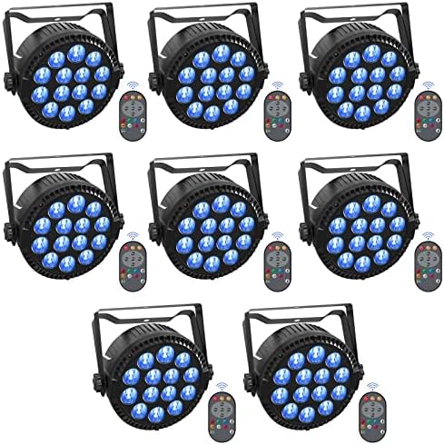 DELIBANG 84W LED Par Light Stage Lighting 14*6W RGBW DMX Strobe dj Light with Wireless Remote Adjustable Speed via Auto/ Sound-Activated/ Master-Slave Disco Light for Party DJ Bar Club Band Birthday
