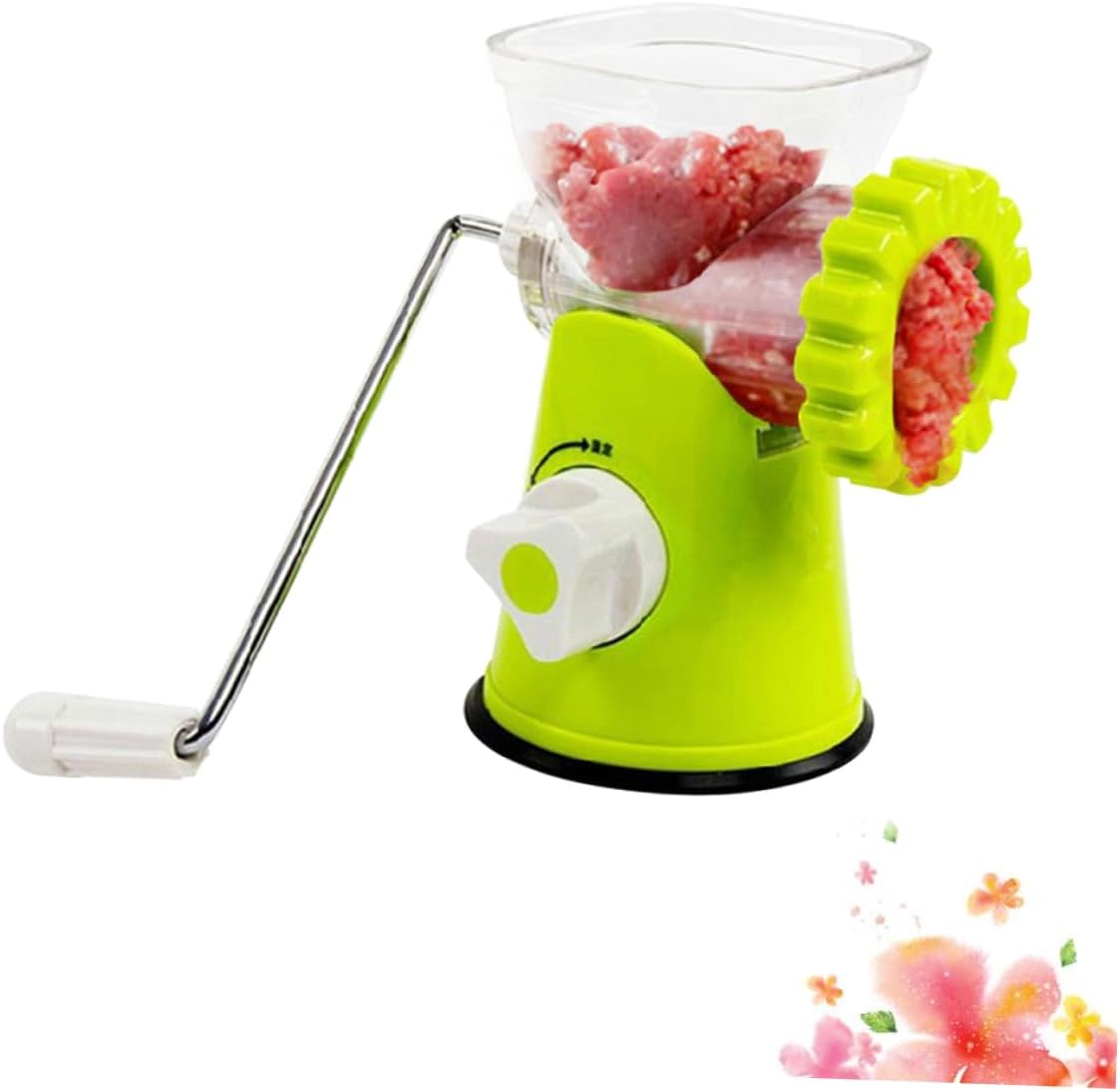 Manual Meat Grinder Suction Plate Meat Chopper for Ground Beef Food Mill Stainless Crank Mincer Capacity