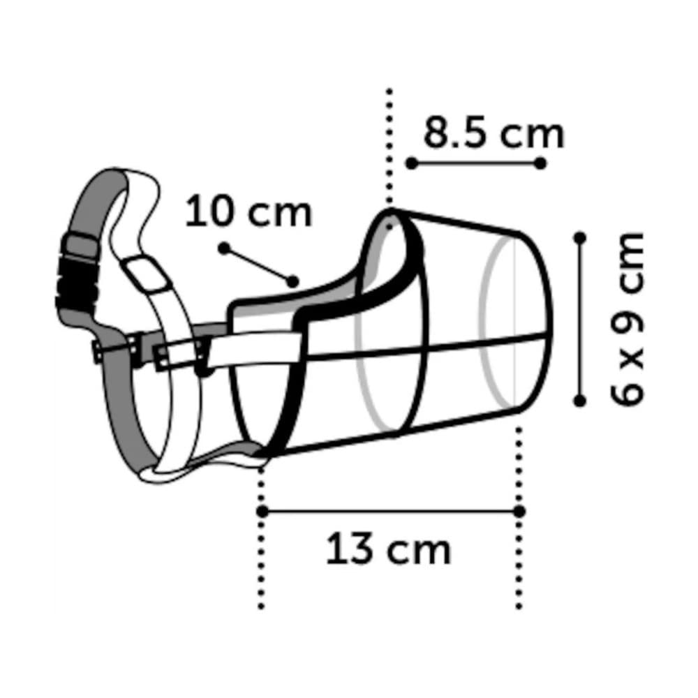 Dog Muzzle - Large - Durable & Adjustable Plastic Muzzle for Safe Control - Ideal for Walks & Training - Flamingo Muzzle Silas XL - Image 2